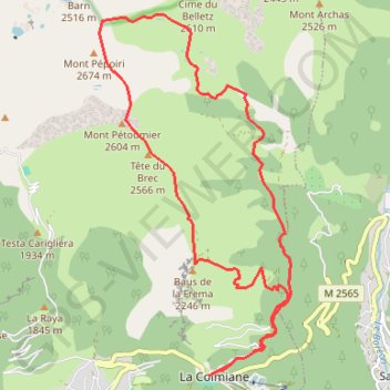 Trace GPS Rando Pepoiri petoumier par anduebis, itinéraire, parcours