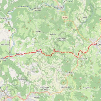 Trace GPS Lavoûte-sur-Loire / Yssingeaux, itinéraire, parcours