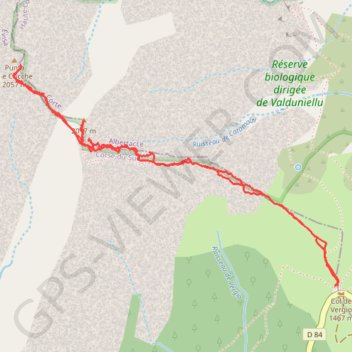 Trace GPS Punta di e Cricche, itinéraire, parcours