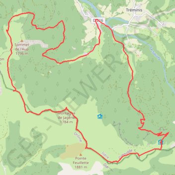 Trace GPS Crêtes du Trièves, itinéraire, parcours
