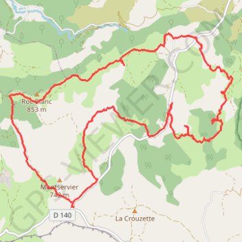 Trace GPS Plateau de Guilhaumard, itinéraire, parcours