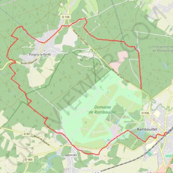 Trace GPS Forêt de Rambouillet, itinéraire, parcours