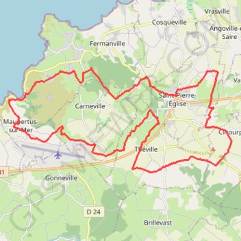 Trace GPS Petite balade dans le val de Saire - Théville, itinéraire, parcours