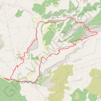 Trace GPS La Sainte Baume - Le pic de Bertagne, itinéraire, parcours