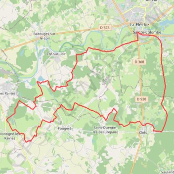 Trace GPS La Flèche Sud, itinéraire, parcours