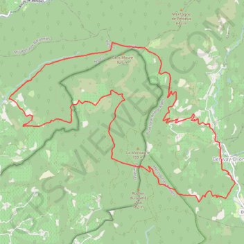 Trace GPS Montagne de Buisse, itinéraire, parcours
