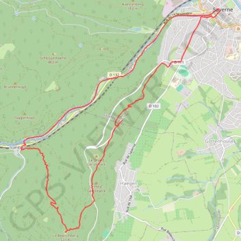 Trace GPS Tour du Brotsch - Saverne, itinéraire, parcours