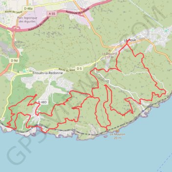 Trace GPS Du Rove au Rouet, itinéraire, parcours