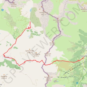 Trace GPS Via-Alpina R61-R62 - Partnum - Gargellen, itinéraire, parcours