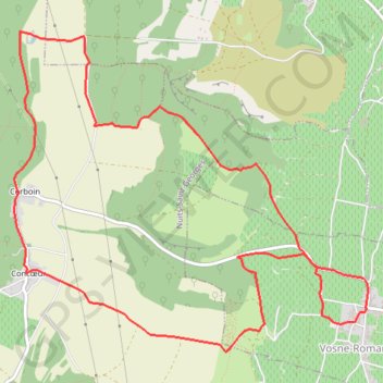 Trace GPS De Vosne à Concoeur, itinéraire, parcours