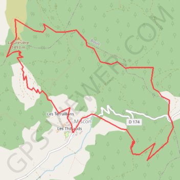 Trace GPS Col du Fays - Col du Pinet - Col de Ravel - Col Miscon, itinéraire, parcours