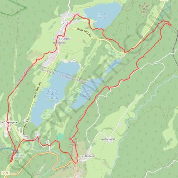 Trace GPS Tour des 4 Lacs à Ilay, itinéraire, parcours