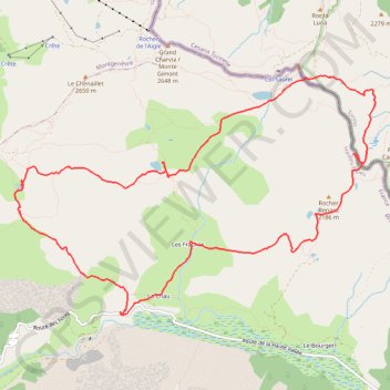 Trace GPS Cervières - Circuit des lacs, itinéraire, parcours