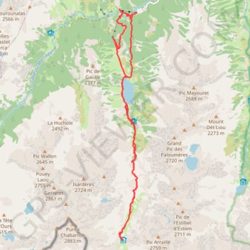 Trace GPS Pont d'Espagne, itinéraire, parcours
