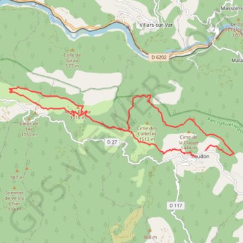 Trace GPS Mont Brune, itinéraire, parcours