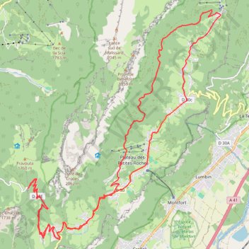 Trace GPS Col du Coq en traversée depuis Marcieu, itinéraire, parcours