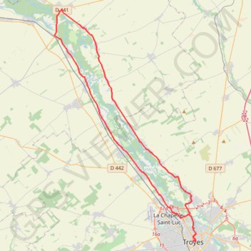 Trace GPS Canal de la Haute Seine, itinéraire, parcours