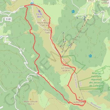 Trace GPS La croix du Fossat Saint-Pierre-la-Bourlhonne, itinéraire, parcours