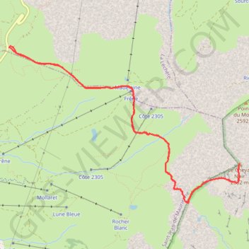 Trace GPS Le Cheval Noir, itinéraire, parcours