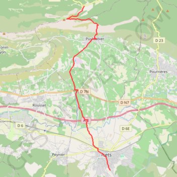 Trace GPS Chemin de la Sainte Baume. De la Sainte Victoire à Trèts, itinéraire, parcours