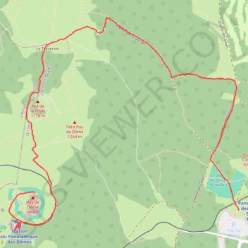 Trace GPS Puy de dome, itinéraire, parcours
