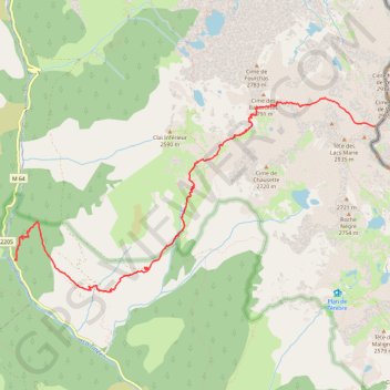 Trace GPS Ascension Pas de Vens depuis Blachières, itinéraire, parcours