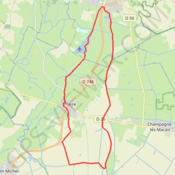 Trace GPS B10 - Boucle des polders, itinéraire, parcours