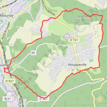 Trace GPS Le Houlme, itinéraire, parcours