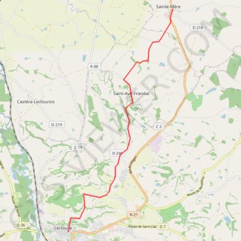 Trace GPS Sainte-Mère - Lectoure, itinéraire, parcours
