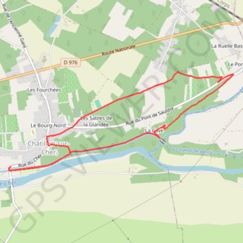 Trace GPS Du pont canal - Châtillon-sur-Cher, itinéraire, parcours