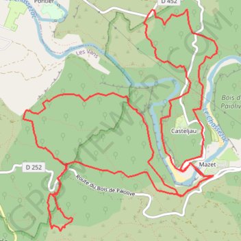 Trace GPS Gorges du Chassezac, itinéraire, parcours