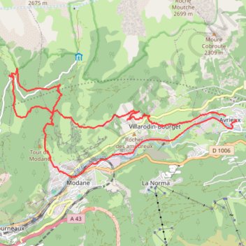 Trace GPS Vanoise Sud - Hameau de Polset, Modane, itinéraire, parcours