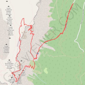 Trace GPS Soeur Sophie par le Col des deux Soeurs et le pas de l'oeil (Vercors), itinéraire, parcours