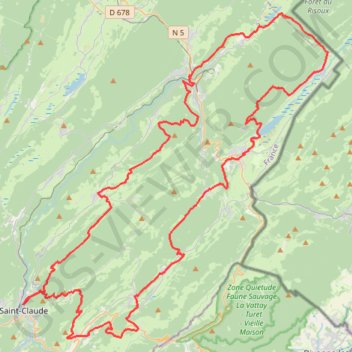 Trace GPS GRP Tour de la Haute Bienne, itinéraire, parcours