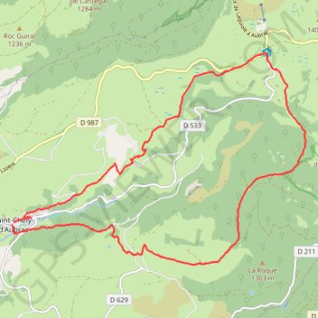 Trace GPS Boucle sur le plateau d'Aubrac par la voie romaine, itinéraire, parcours
