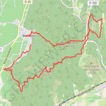 Trace GPS Boulbon - Saint Michel de Frigolet, itinéraire, parcours
