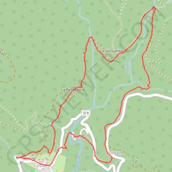 Trace GPS Boucle des ruisseaux - Castans, itinéraire, parcours