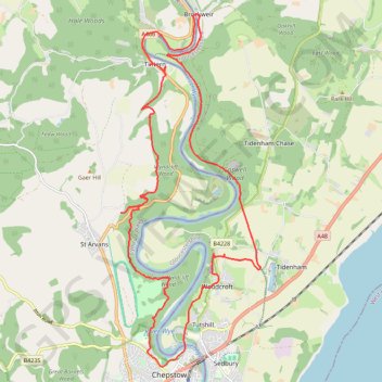 Trace GPS Tintern to Chepstow, itinéraire, parcours