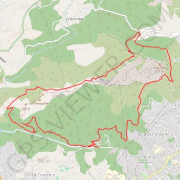 Trace GPS Sanary Running - Chateauvallon, itinéraire, parcours