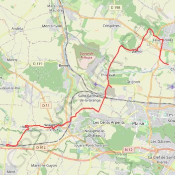 Trace GPS De Feucherolles à Méré, itinéraire, parcours