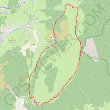 Trace GPS Traversée du Rocher du Baconnet, itinéraire, parcours
