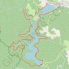Trace GPS Tour du lac de barrage d'Avène (34), itinéraire, parcours