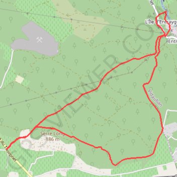Trace GPS Vieux Cannet à Entraygues, itinéraire, parcours
