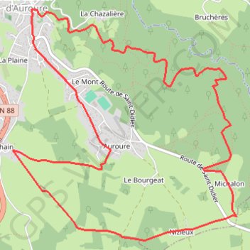 Trace GPS Le Velay des 3 Rivières - Le Bois de Gampille Saint-Férréol-d'Auroure, itinéraire, parcours