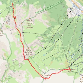 Trace GPS Sur les hauteurs de Serre-Chevalier, itinéraire, parcours