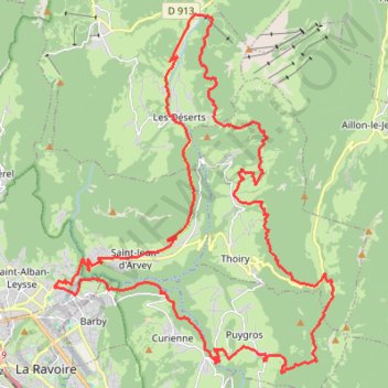 Trace GPS Plaimpalais - Combe Servenne, itinéraire, parcours