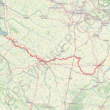 Trace GPS Sentier de la Somme, itinéraire, parcours