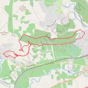 Trace GPS Taradeau, itinéraire, parcours