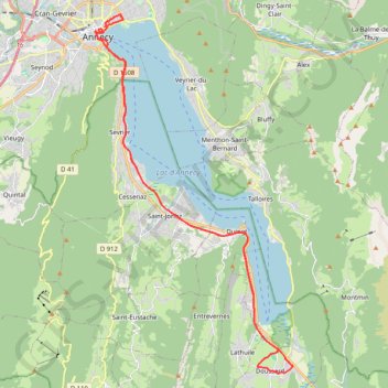 Trace GPS Marathon d'Annecy, itinéraire, parcours