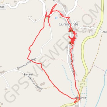 Trace GPS La Gironie (Village de Curemonte), itinéraire, parcours